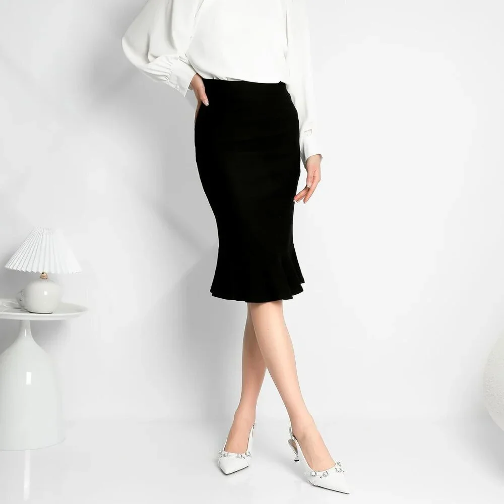 Women's White PU Pointed Toe Pumps Patent Leather Low Heel Slingback with Buckle